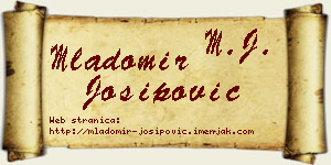 Mladomir Josipović vizit kartica